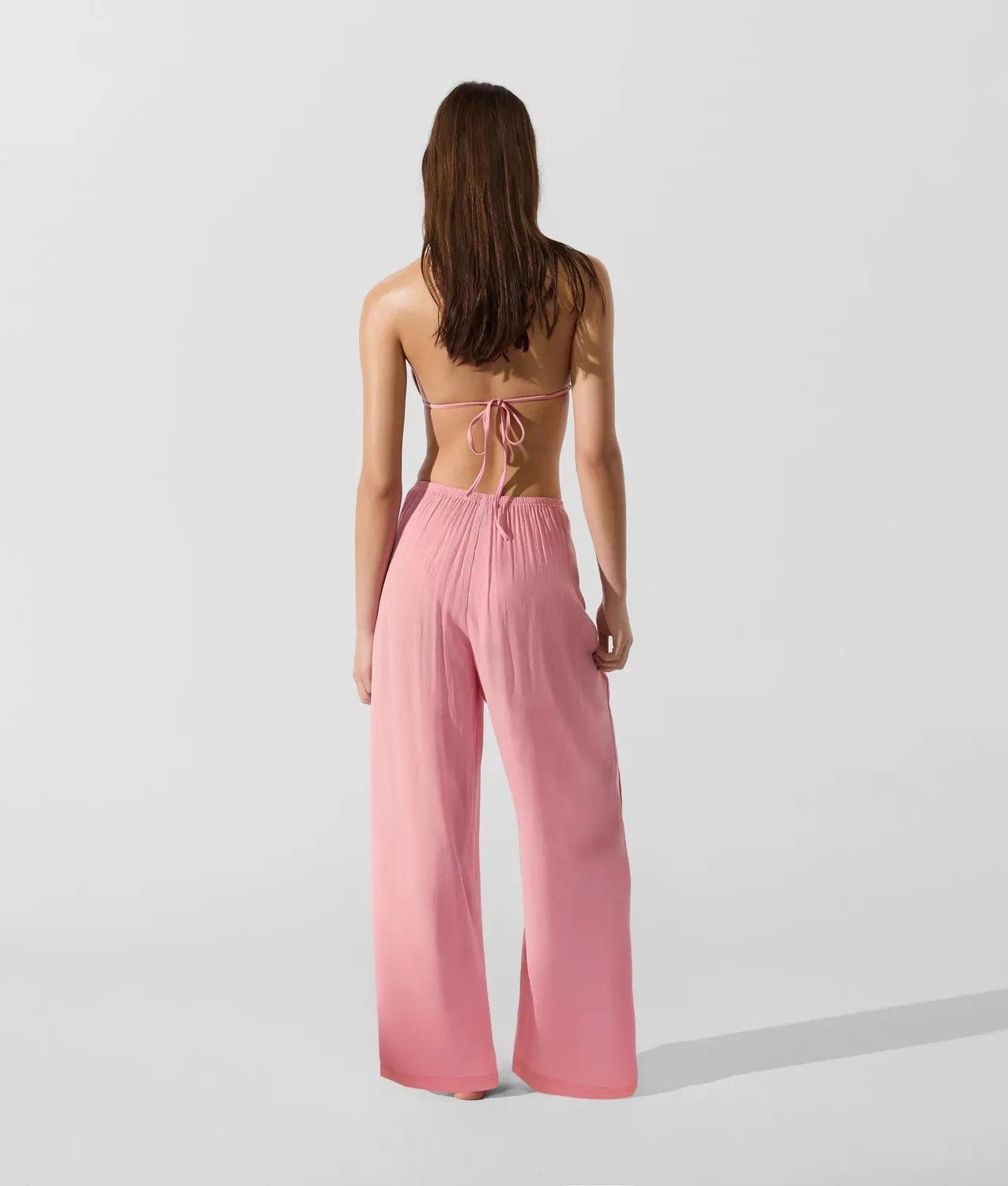 Karl Lagerfeld Strandhose Damen weit Bindegürtel