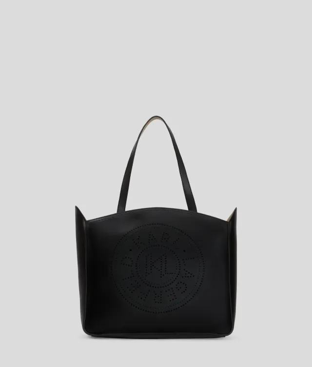 Karl Lagerfeld K/Circle Medium Tote Shopper Leder gelocht