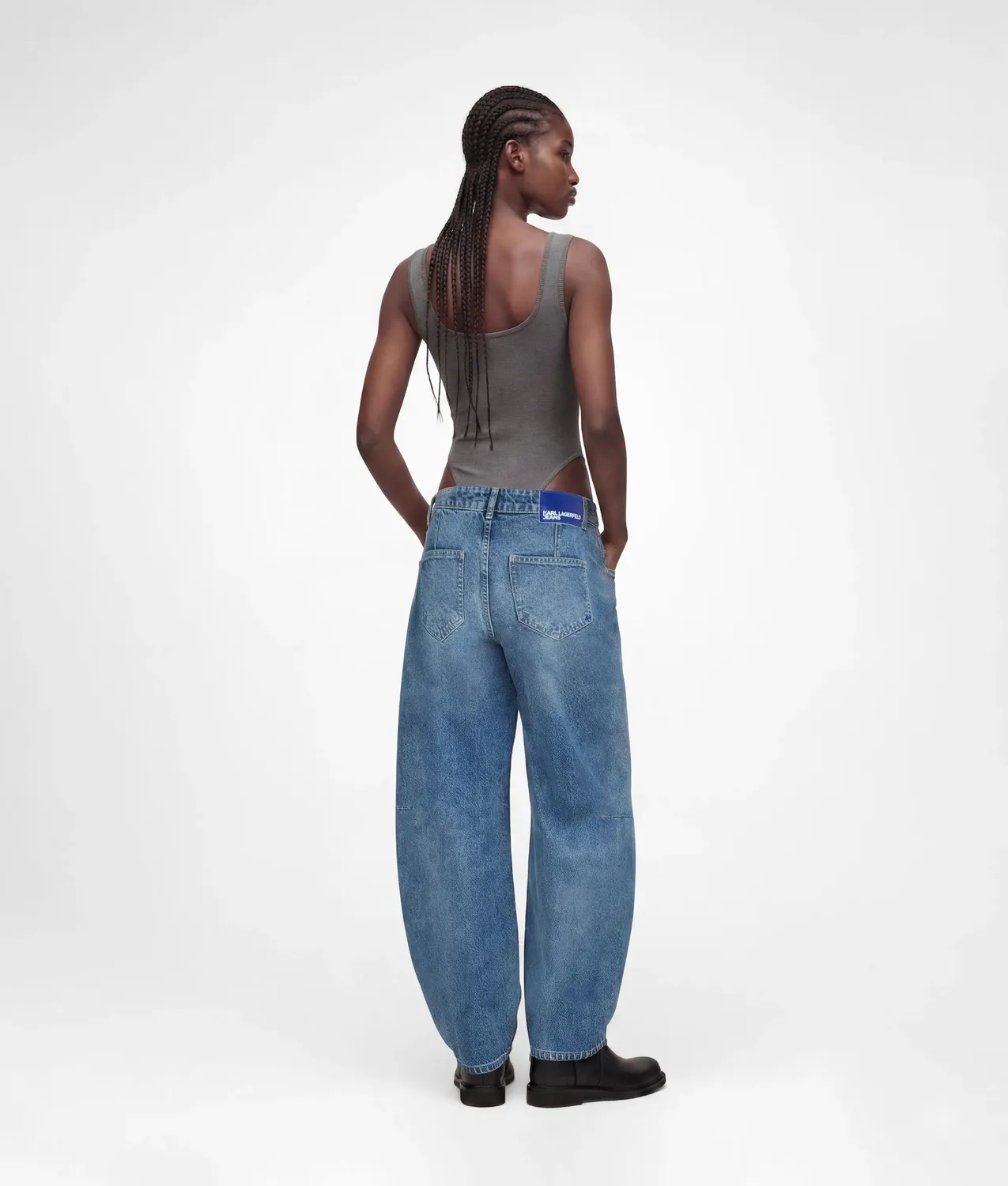 Karl Lagerfeld Barrel-Leg Jeans Damen W27 L30 Denim
