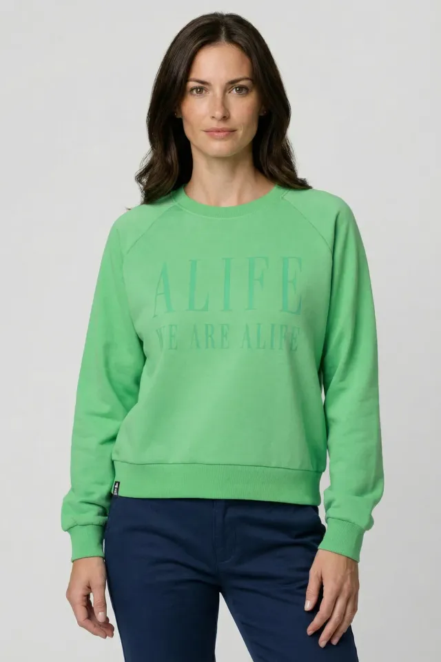 Alife & Kickin ThyraAK P Sweatshirt Grün Oversize
