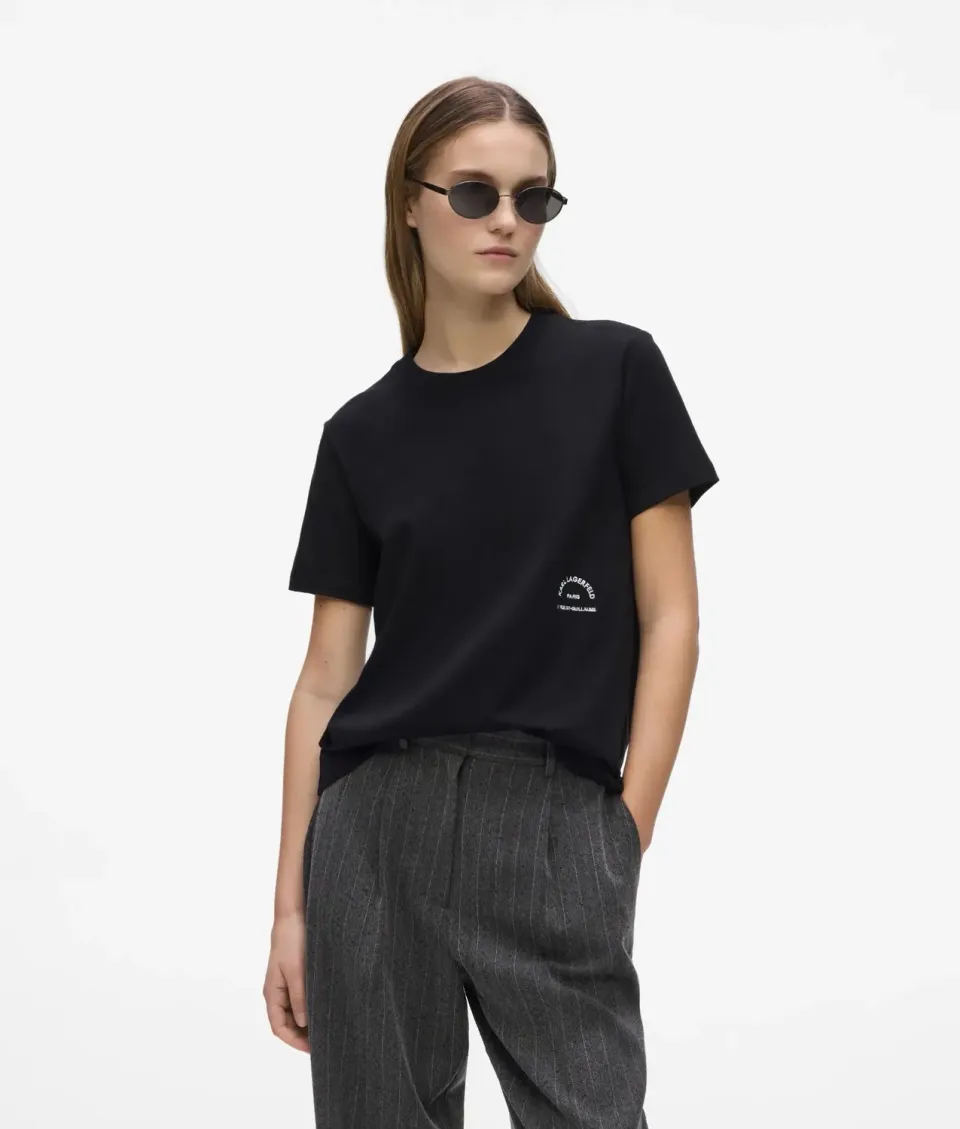 Karl Lagerfeld Rue St-Guillaume Regular Fit T-Shirt Bio-Baumwolle