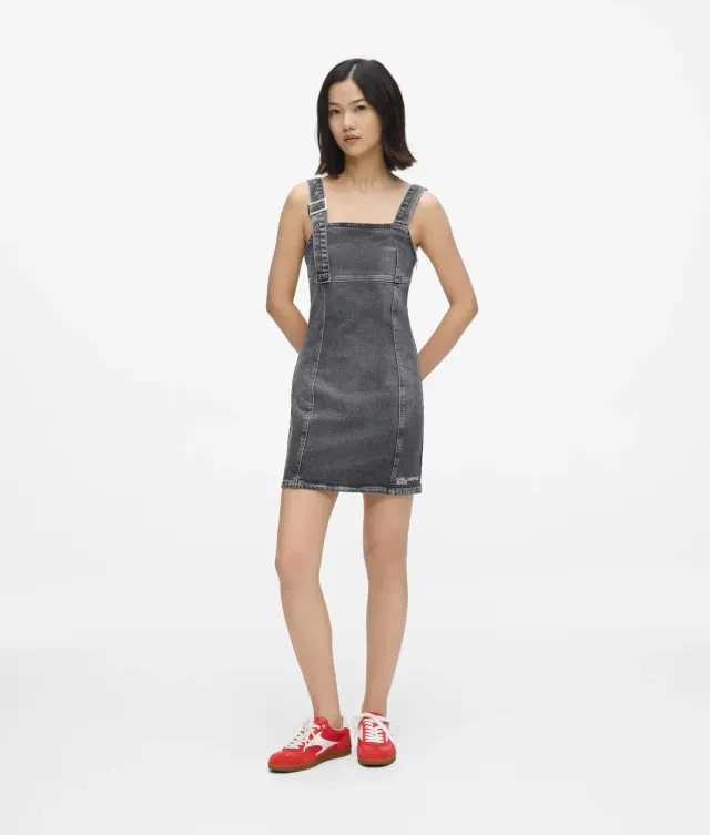 Karl Lagerfeld KL Jeans Denimkleid Damen blau Gürtel