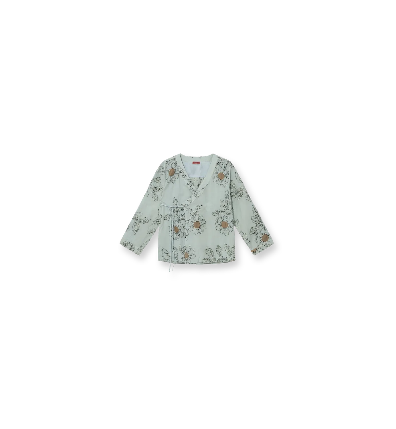 Mos Mosh MMCharming Bond Bluse Misty Blue Baumwolle