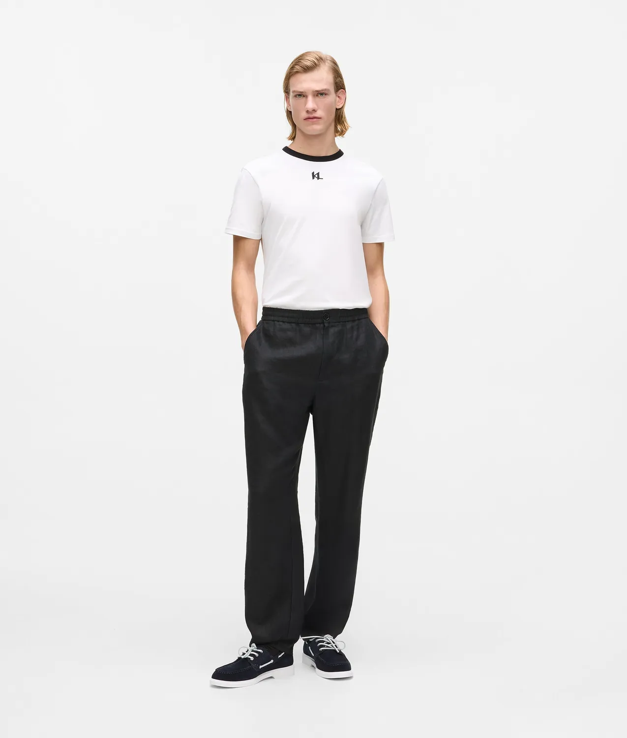 Karl Lagerfeld Monogram Slim T-Shirt Stickerei
