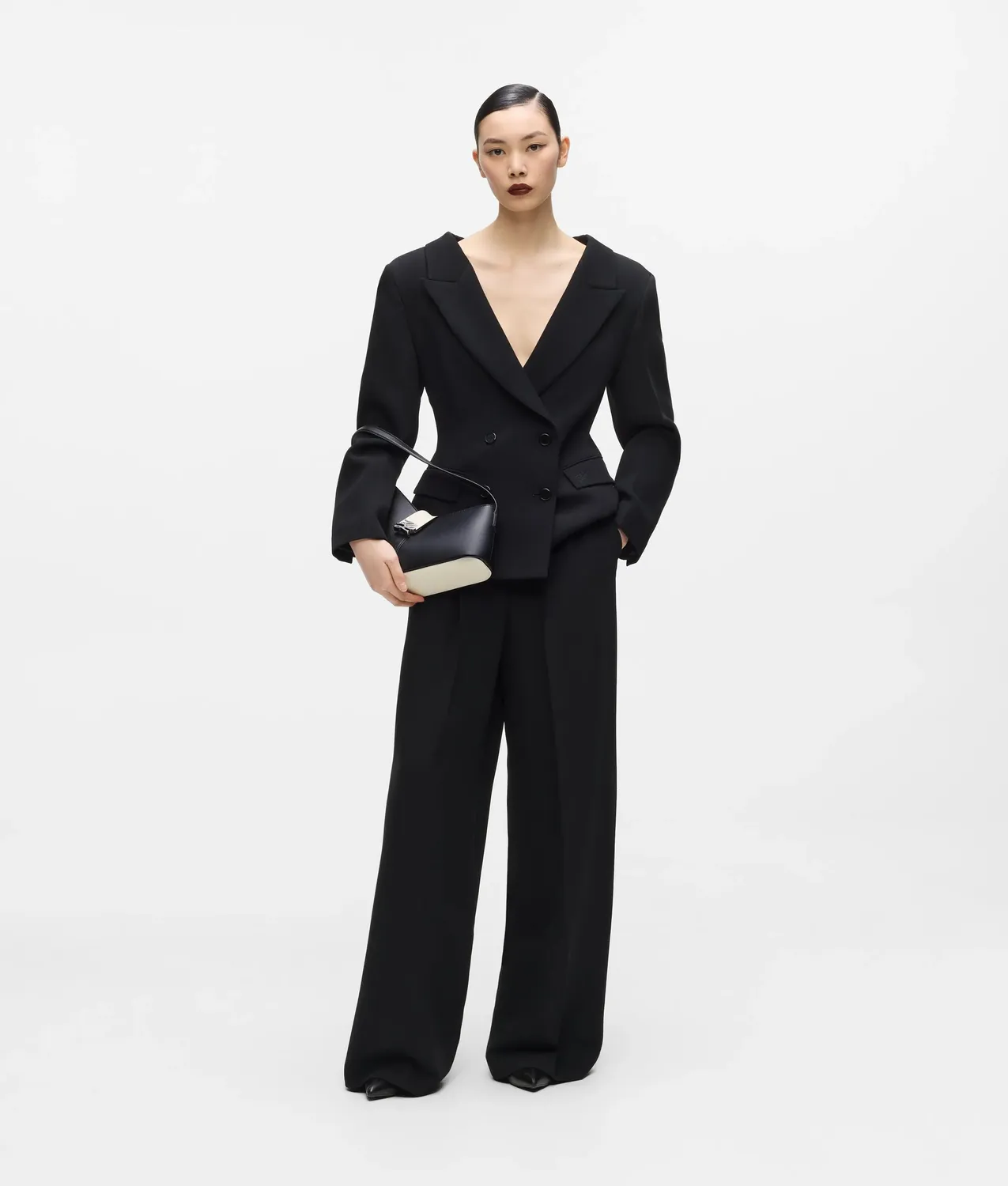 Karl Lagerfeld Studio Wide-Leg Hose Wolle-Viskose