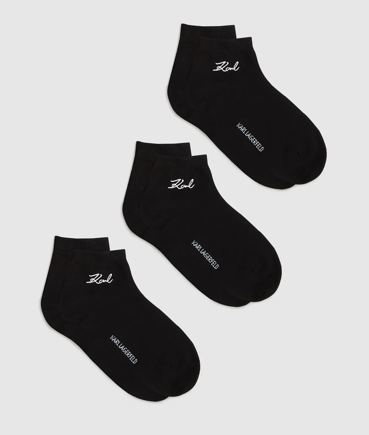 Karl Lagerfeld Signature Kurzsocken 3er-Pack Baumwolle