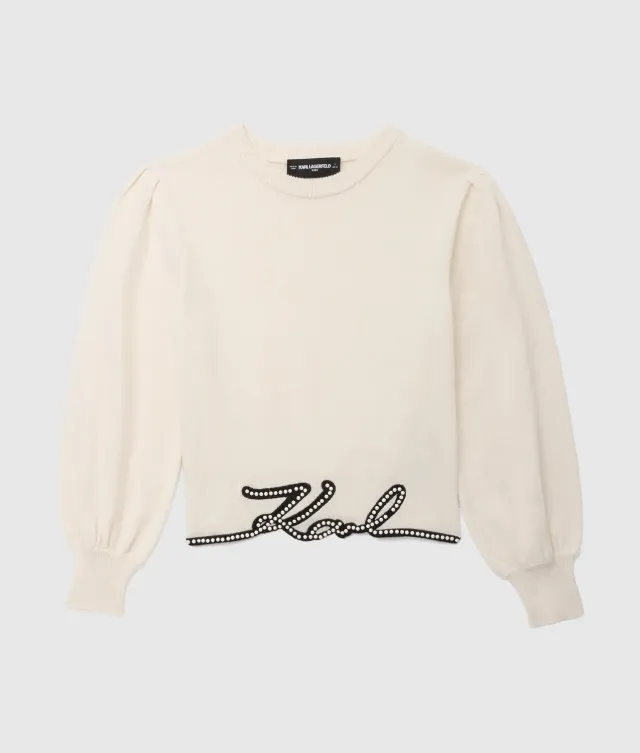Karl Lagerfeld Signature Pullover Mädchen Kaschmir-Mix