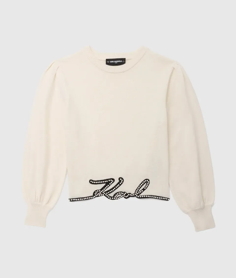 Karl Lagerfeld Signature Pullover Mädchen Kaschmir-Mix