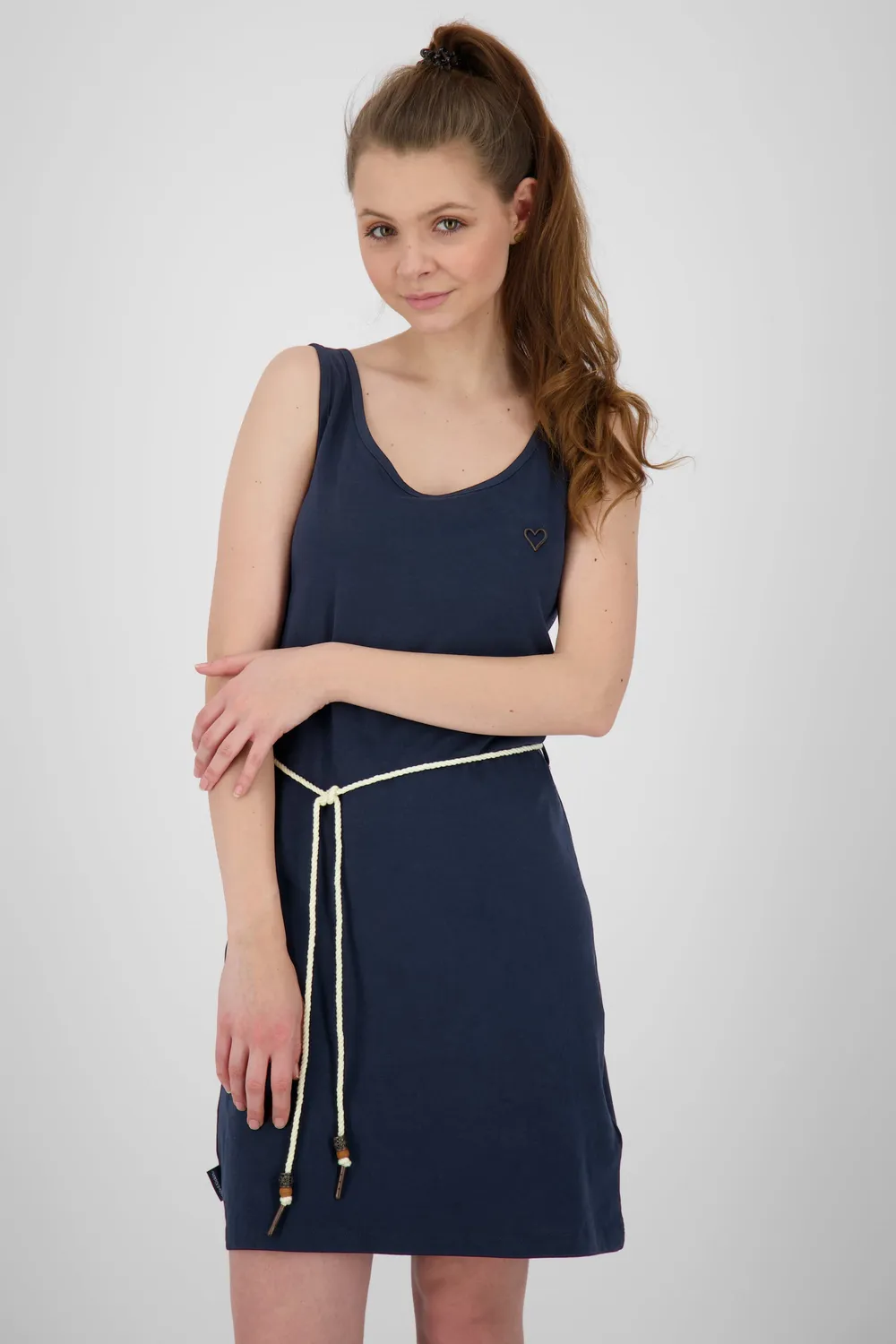 Alife & Kickin JenniferAK Kleid Dunkelblau Kurz Gürtel
