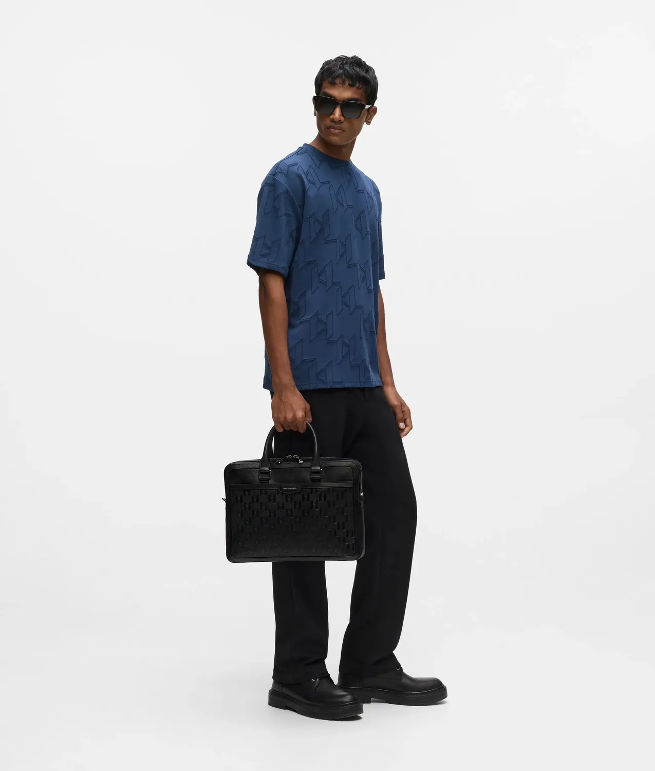 Karl Lagerfeld K/Loom Aktentasche Leder Monogramm
