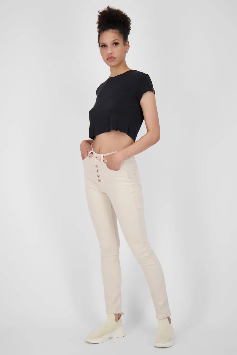 Alife & Kickin LeonoraAK DNM R Skinny Jeans Beige Damen