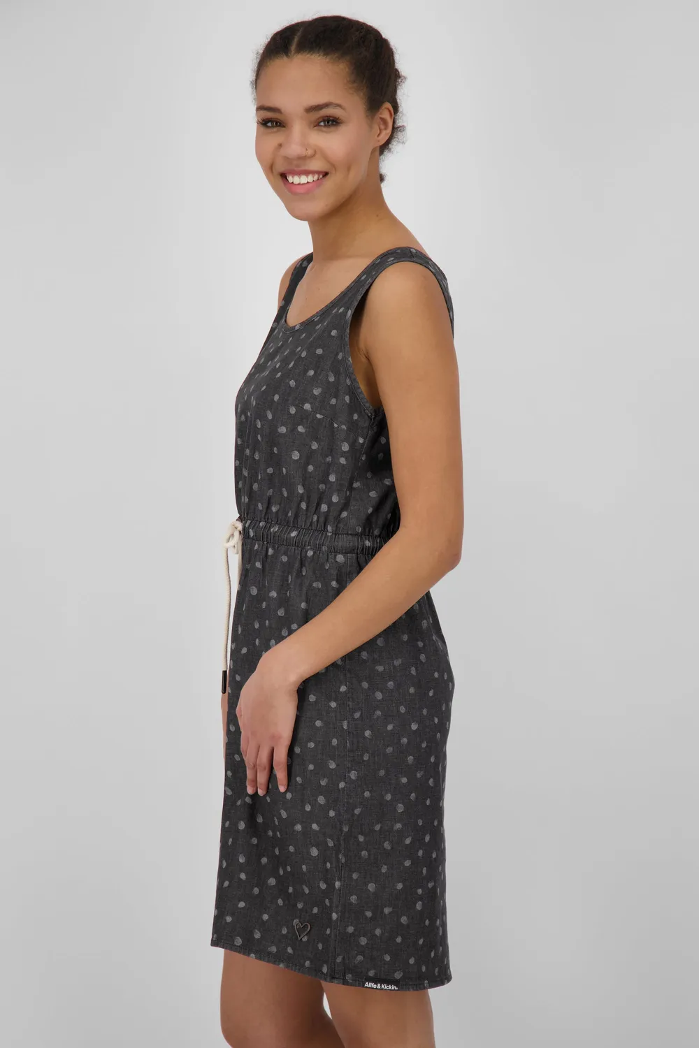 Alife & Kickin DojaAK DNM B Kleid Schwarz Denim kurz