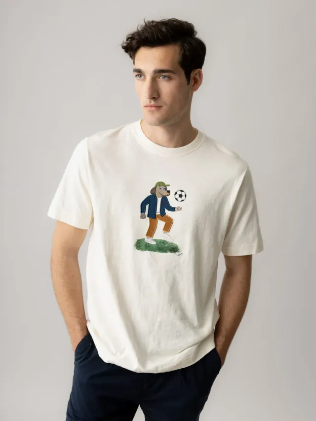 Mos Mosh MMGLudvig T-Shirt White Bio-Baumwolle