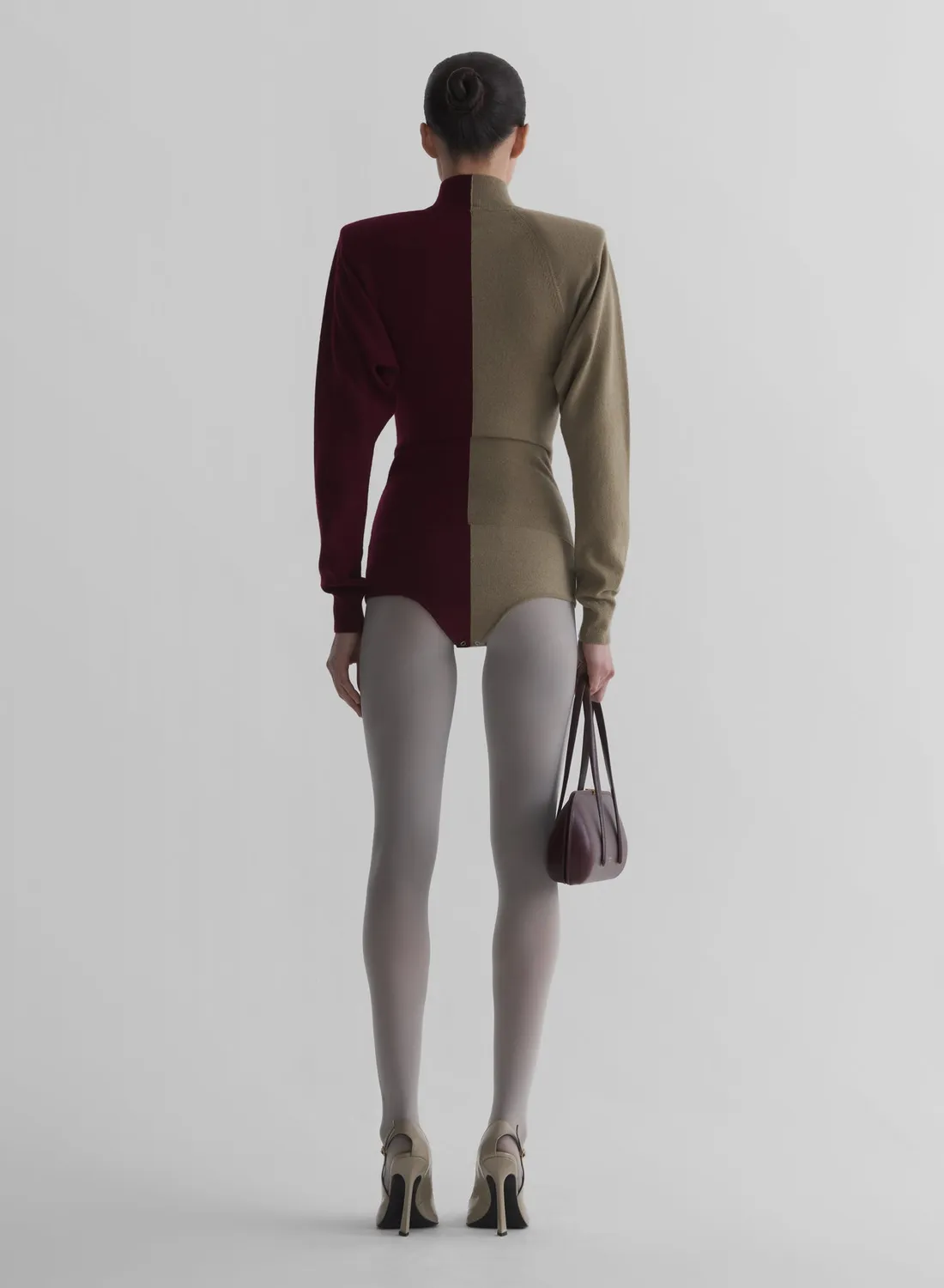 Mugler Cashmere Body Bicolor Rollkragen