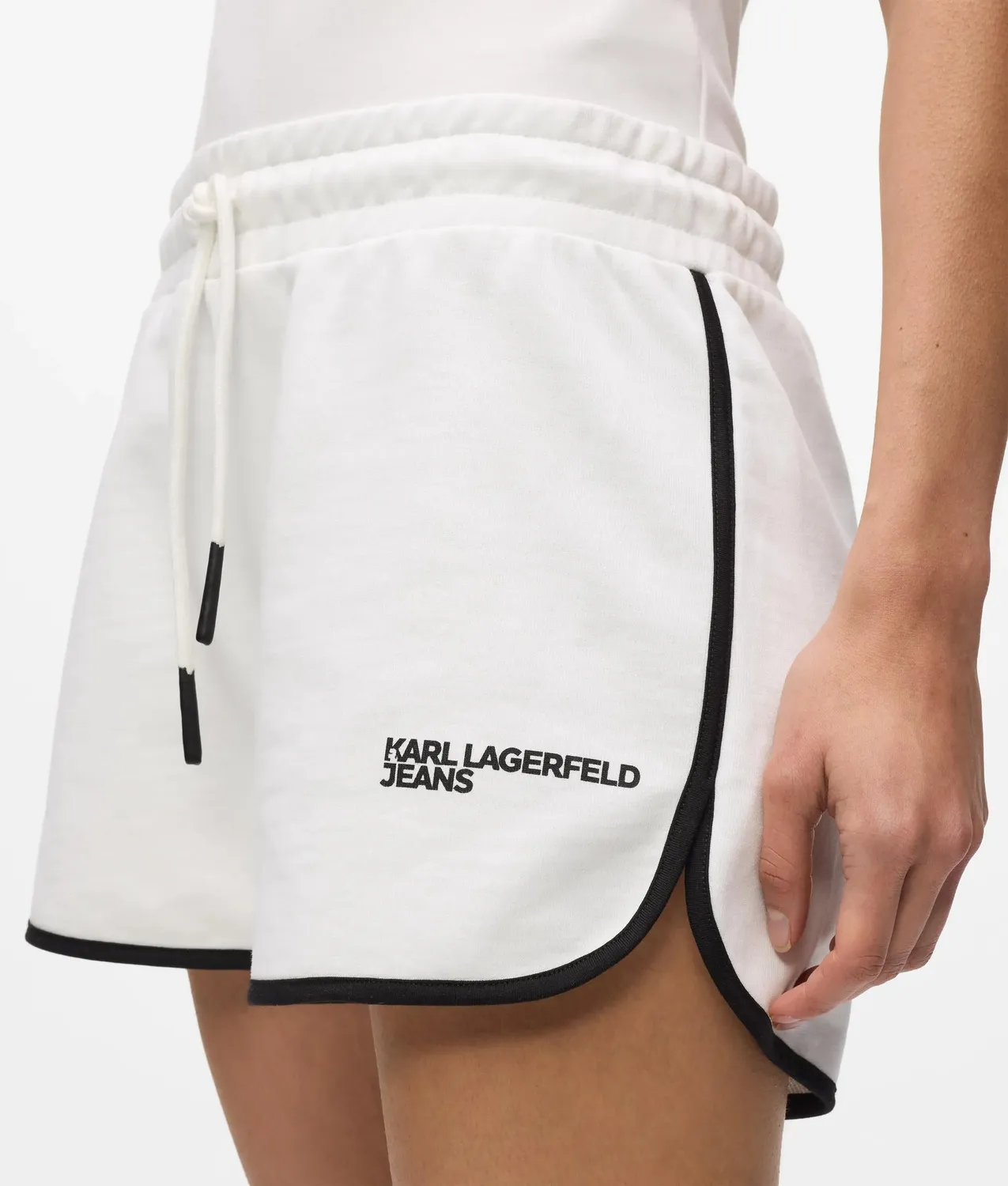 Karl Lagerfeld Logo Sweatshorts Bio-Baumwolle schwarz