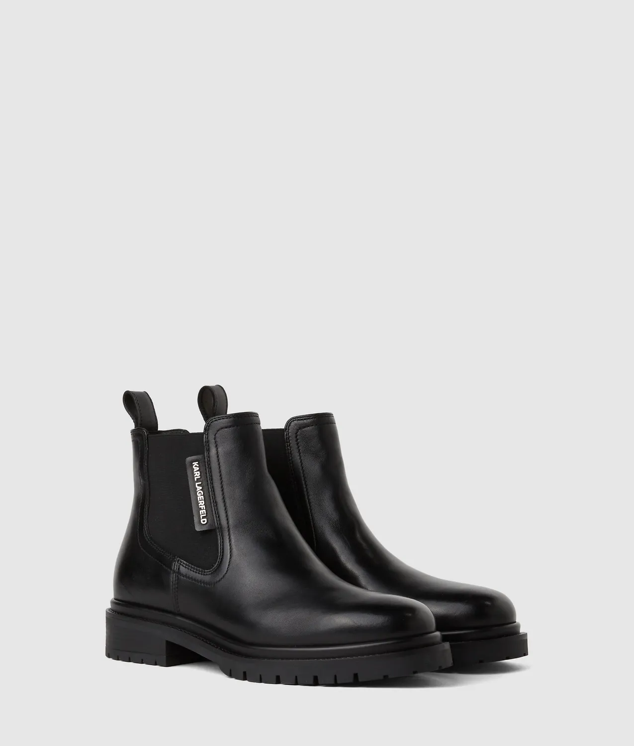Karl Lagerfeld Binky Ankle Boots Stiefeletten Leder schwarz