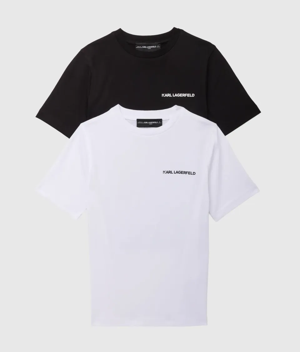 Karl Lagerfeld Kids Boys T-Shirts 2er-Pack aus Baumwolle