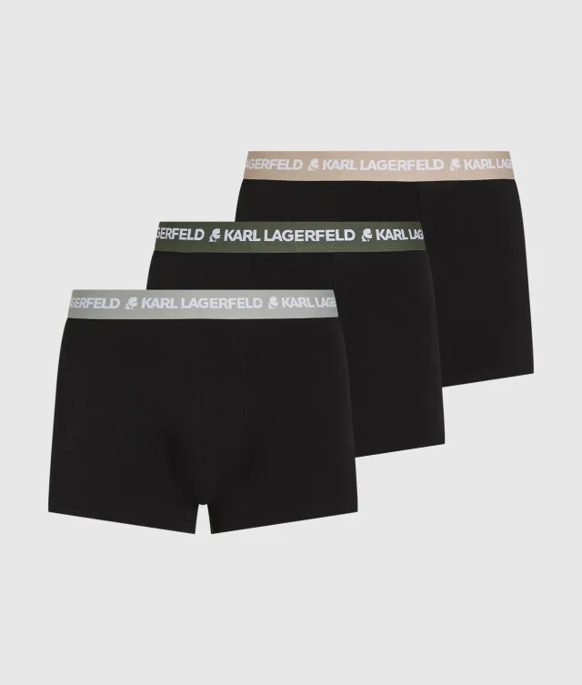 Karl Lagerfeld Logo Trunks 3-Pack Unterhosen Baumwolle