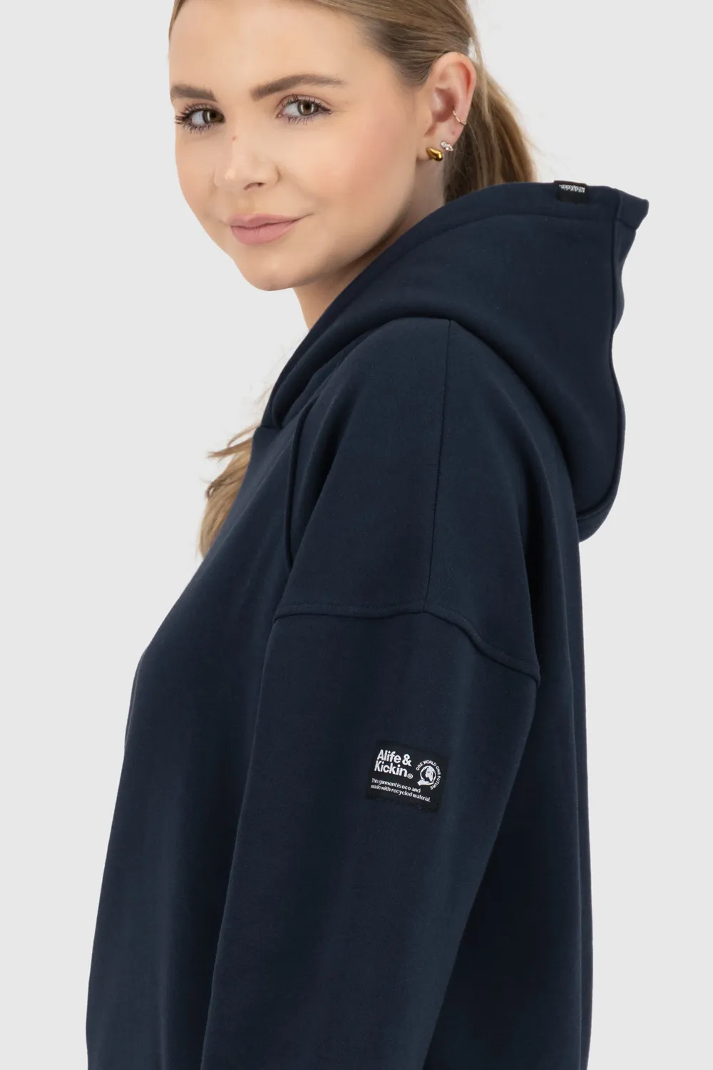 Alife & Kickin JessyAK A Hoodie dunkelblau oversize