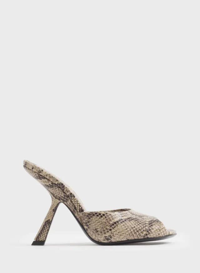 Mugler Peep-Toe Mules 105 Lack-Mules