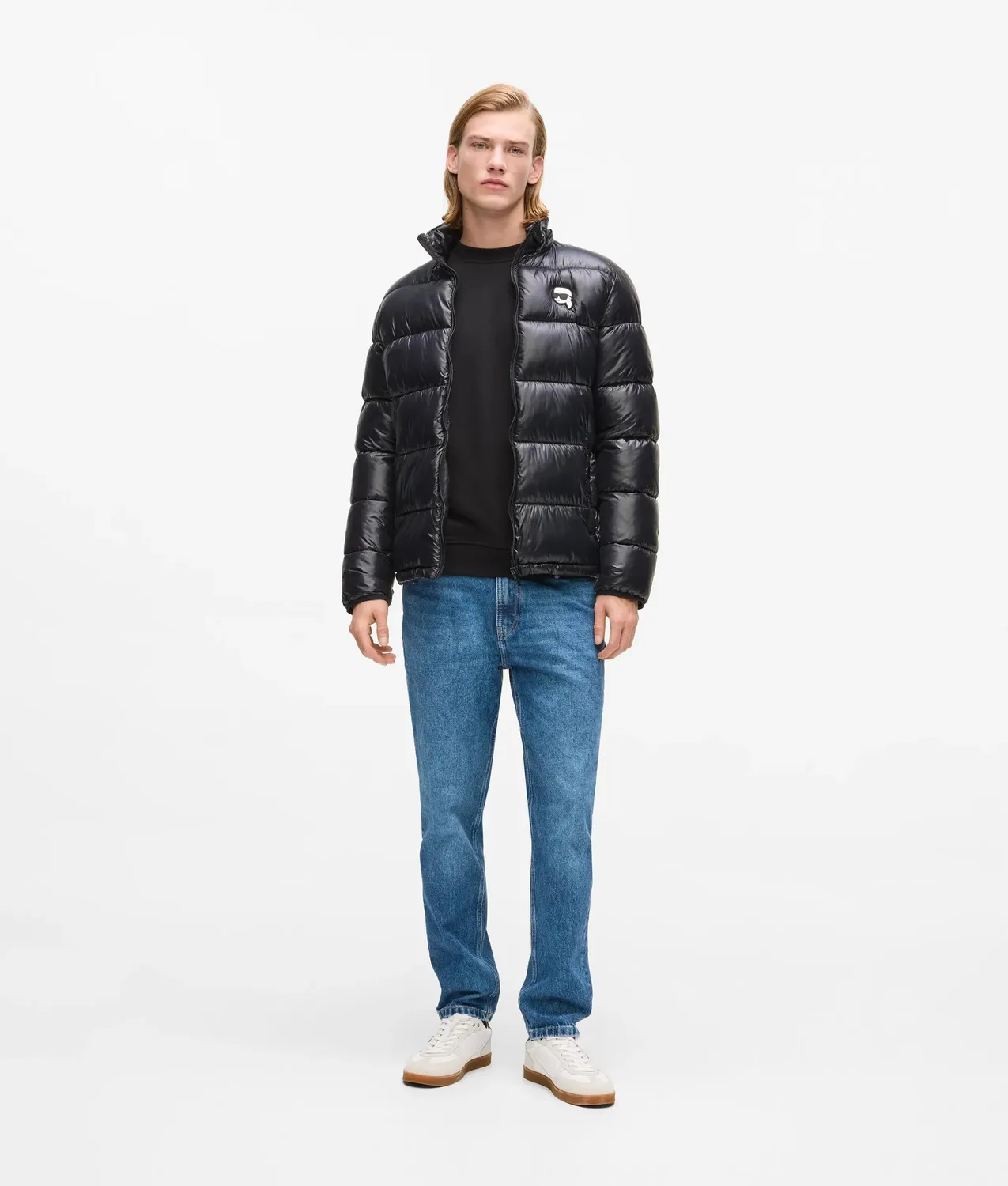 Karl Lagerfeld Ikon Hooded Pufferjacke Kapuze wasserabweisend