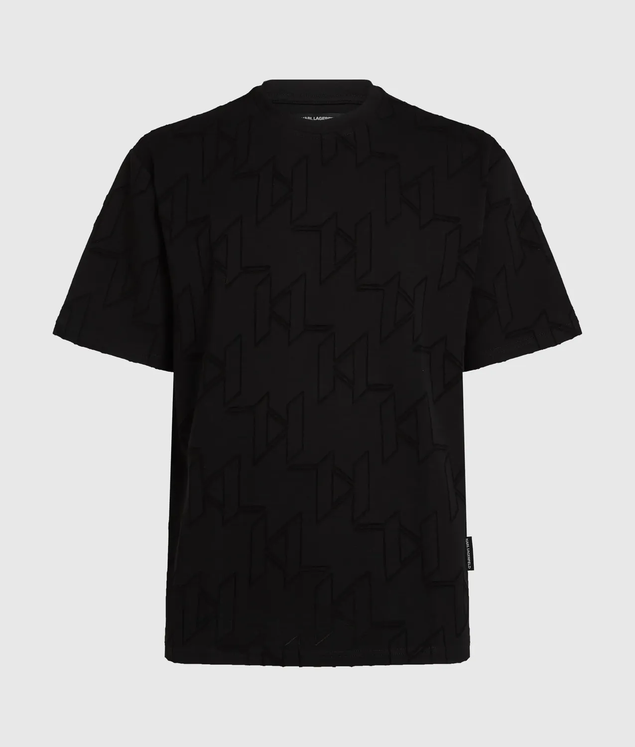 Karl Lagerfeld All-Over Monogram T-Shirt Crew-Neck