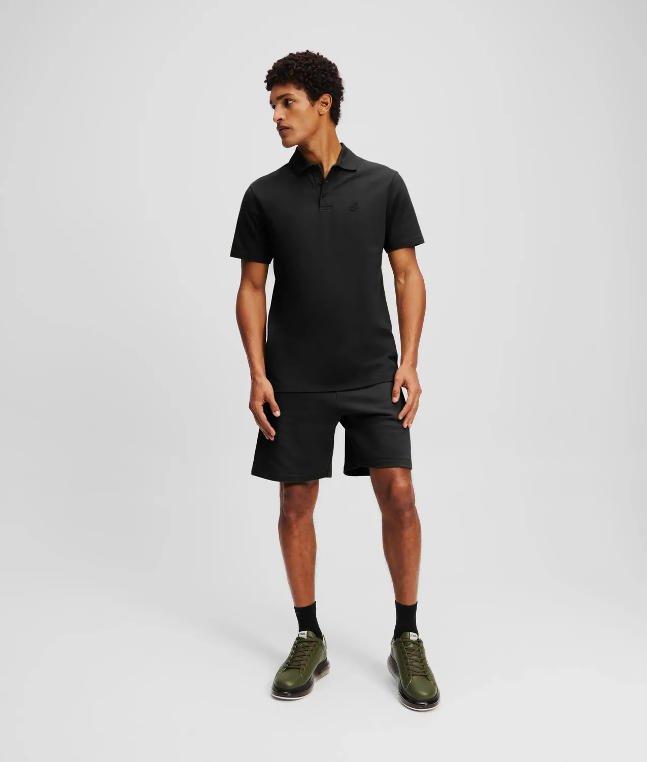Karl Lagerfeld Ikon Kameo Poloshirt Knopfleiste