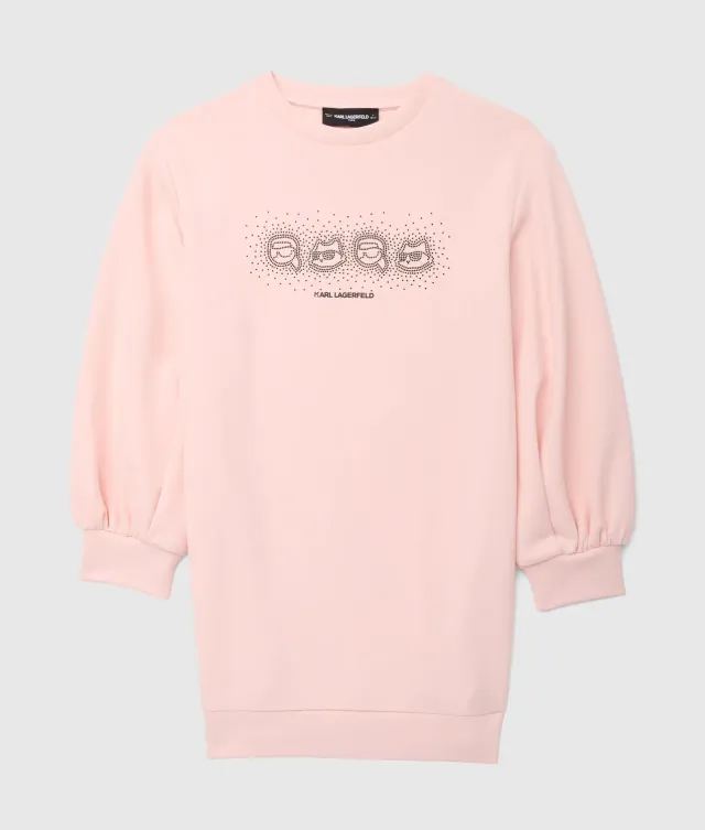 Karl Lagerfeld Girls Ikon Sweatshirt-Kleid Strass Mädchen