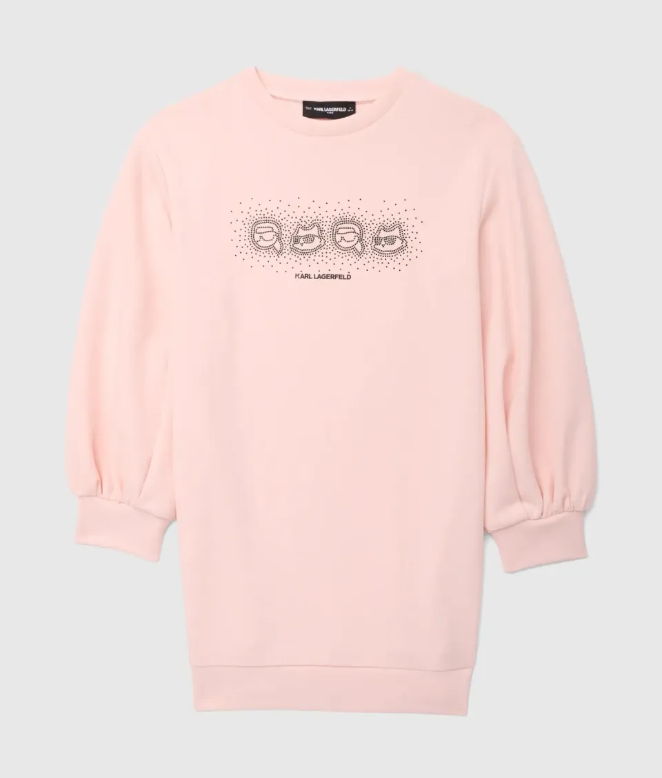 Karl Lagerfeld Girls Ikon Sweatshirt-Kleid Strass Mädchen