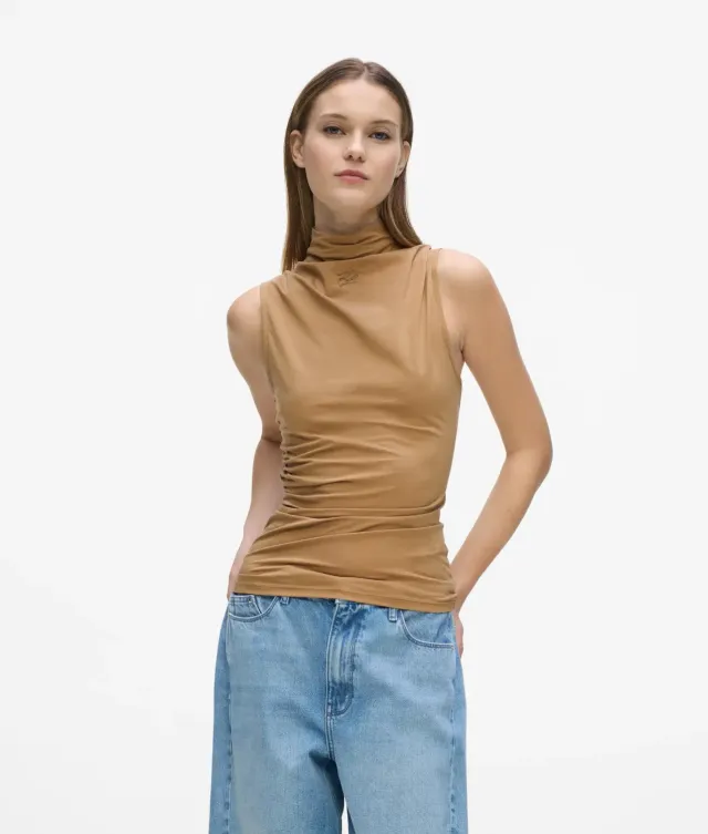 Karl Lagerfeld Eyewear Mock-neck Tank Top Damen Stehkragen