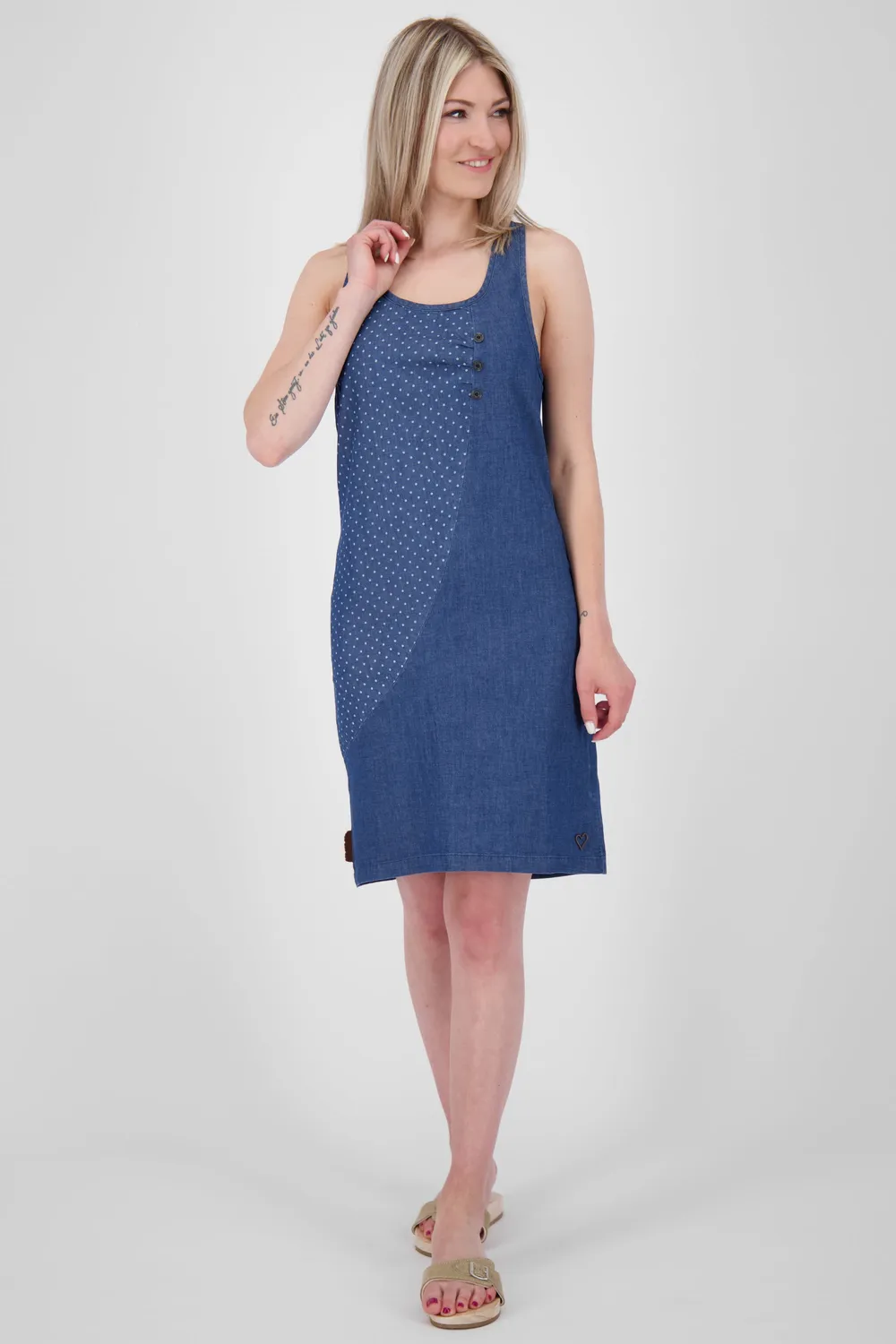 Alife & Kickin CameAK B Sommerkleid dunkelblau Denim-Optik