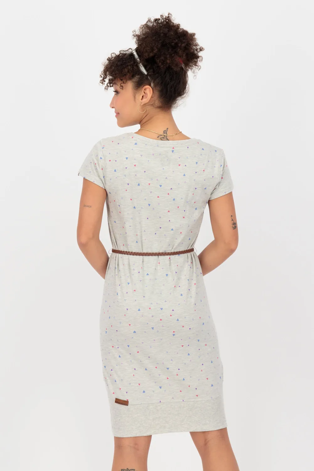 Alife & Kickin ColetteAK B Shirtkleid Grau Jersey Gürtel