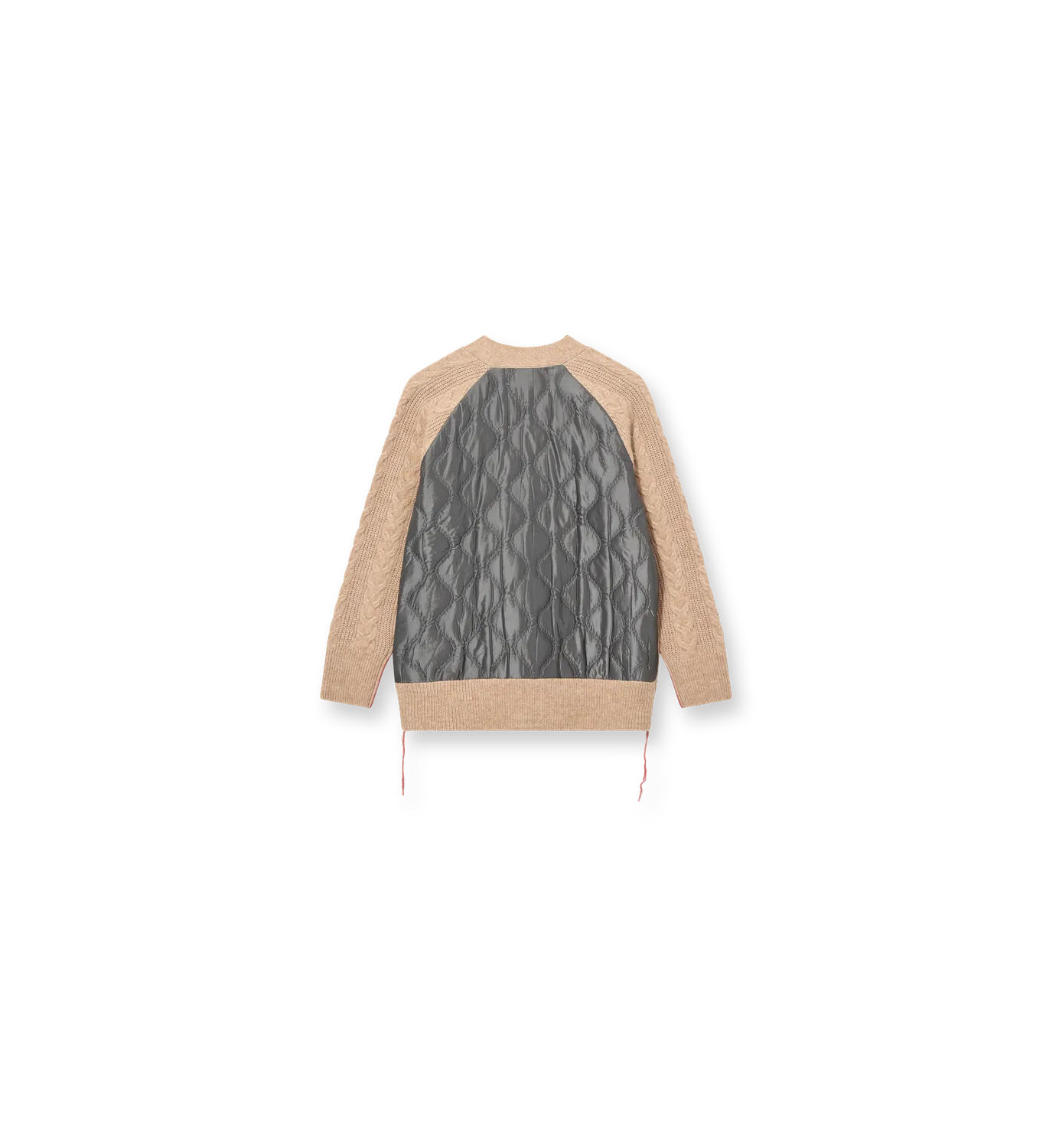 Mos Mosh MMHRio Quilt Cardigan Bone Brown Jacquard