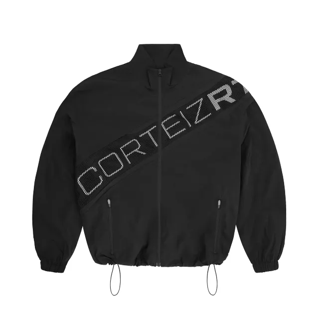 Corteiz Bias Panel Shuku Jacke Schwarz Nylon wasserabweisend