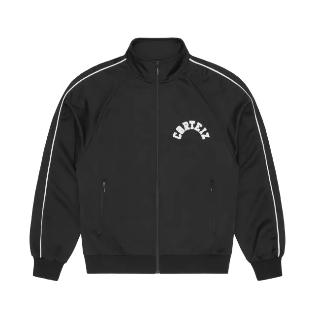 Corteiz Crest Arch Track Jacket Trainingsjacke Schwarz Poly