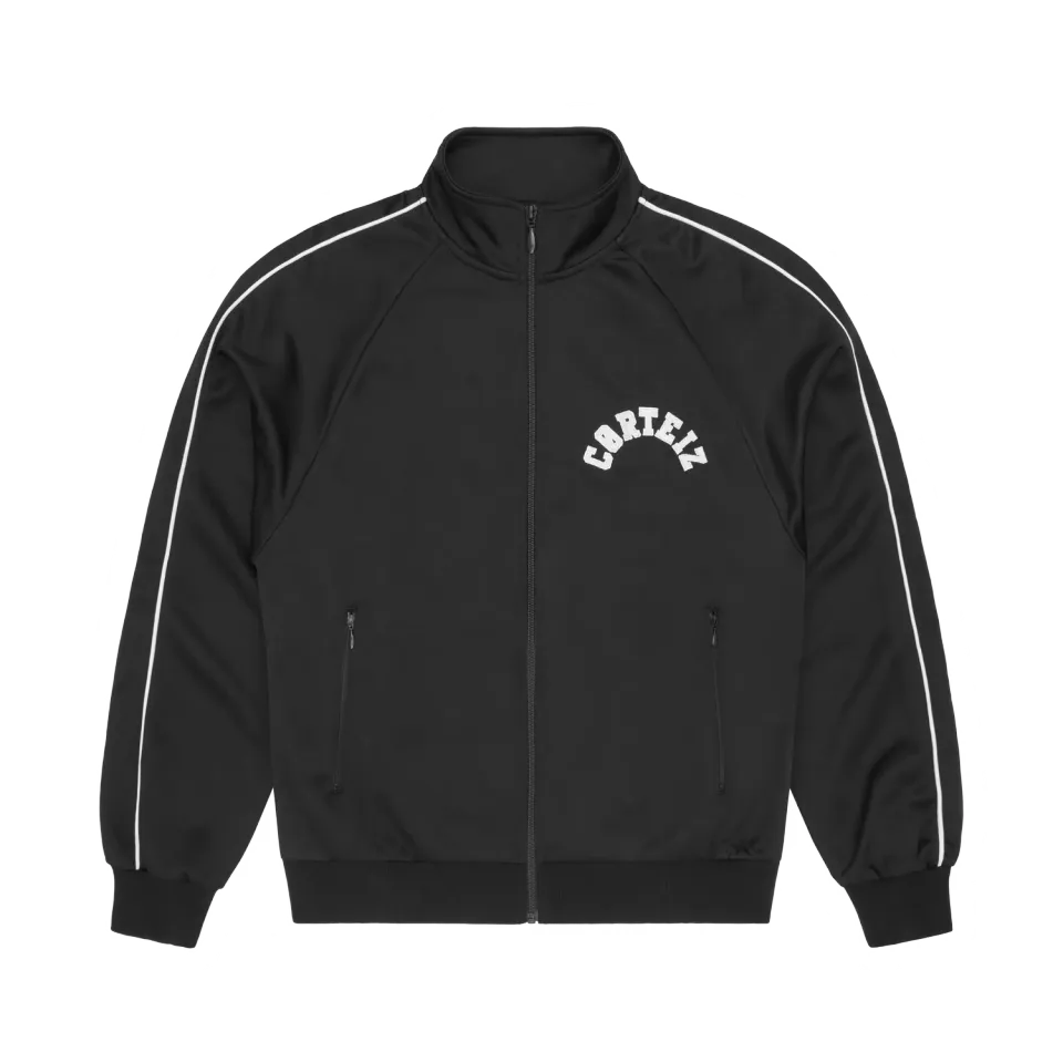 Corteiz Crest Arch Track Jacket Trainingsjacke Schwarz Poly