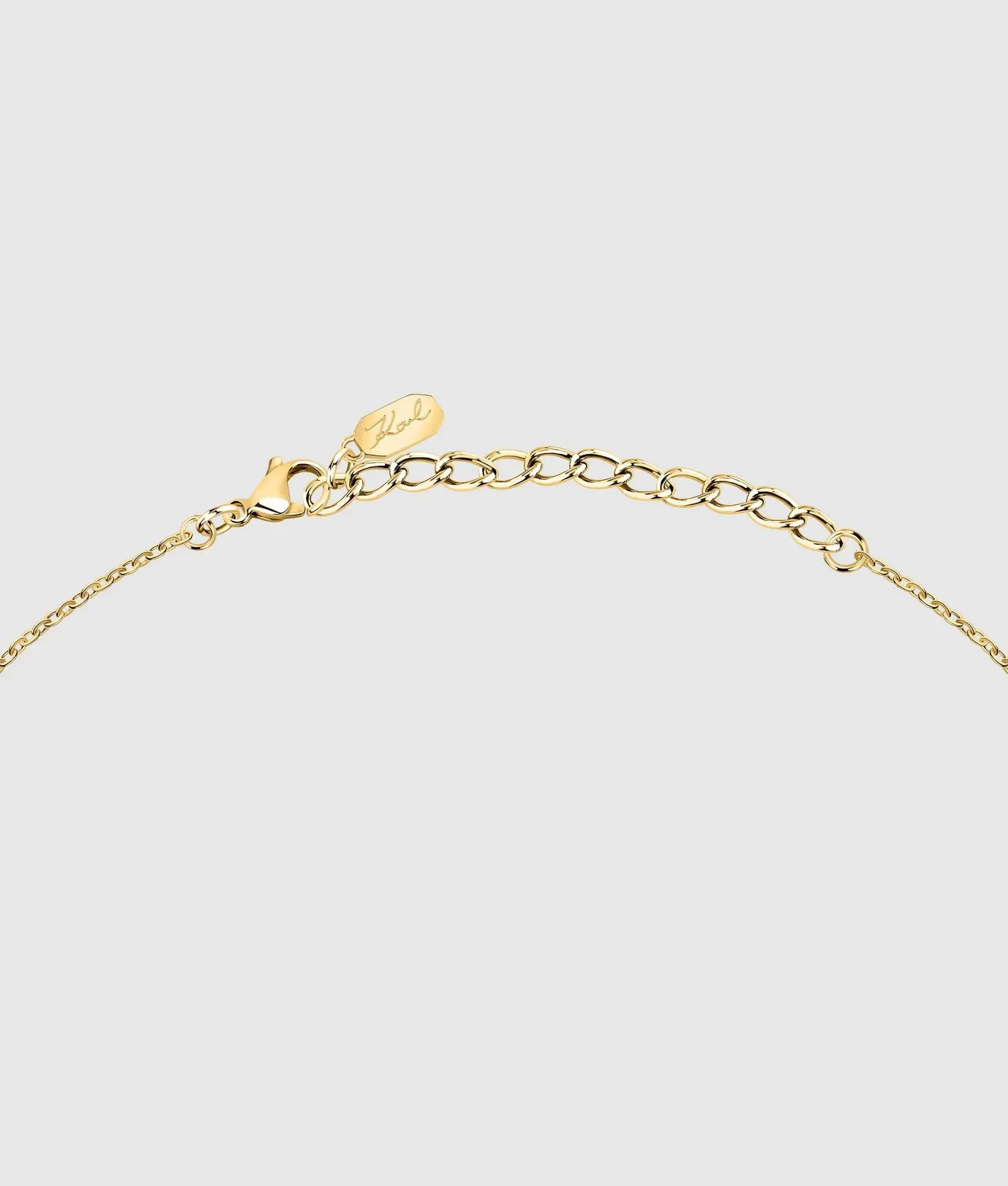Karl Lagerfeld Kreis Logo Halskette Gold Kristall