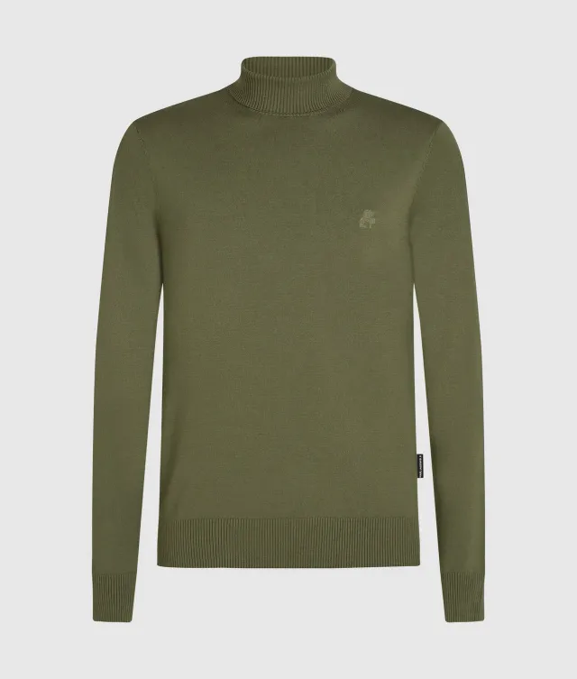 Karl Lagerfeld Ikon Kameo Rollkragenpullover Strick schwarz