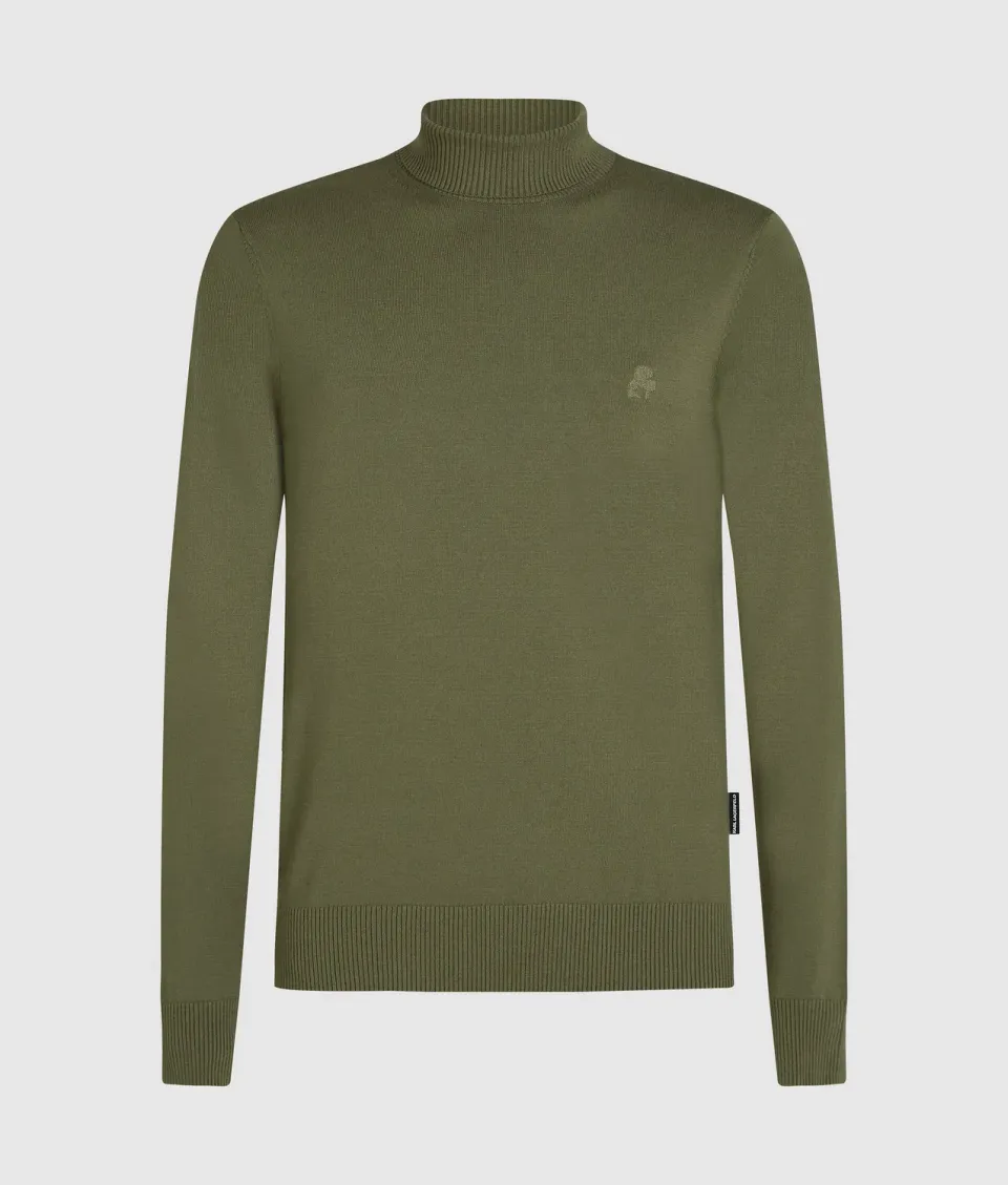 Karl Lagerfeld Ikon Kameo Rollkragenpullover Strick schwarz