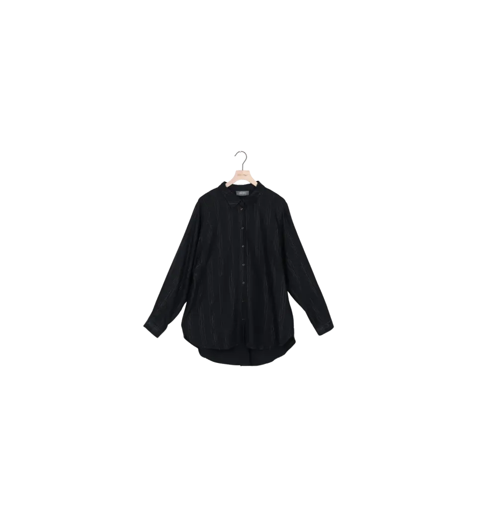 Mos Mosh ReLoved MMEnola Hemd Schwarz L Oversize