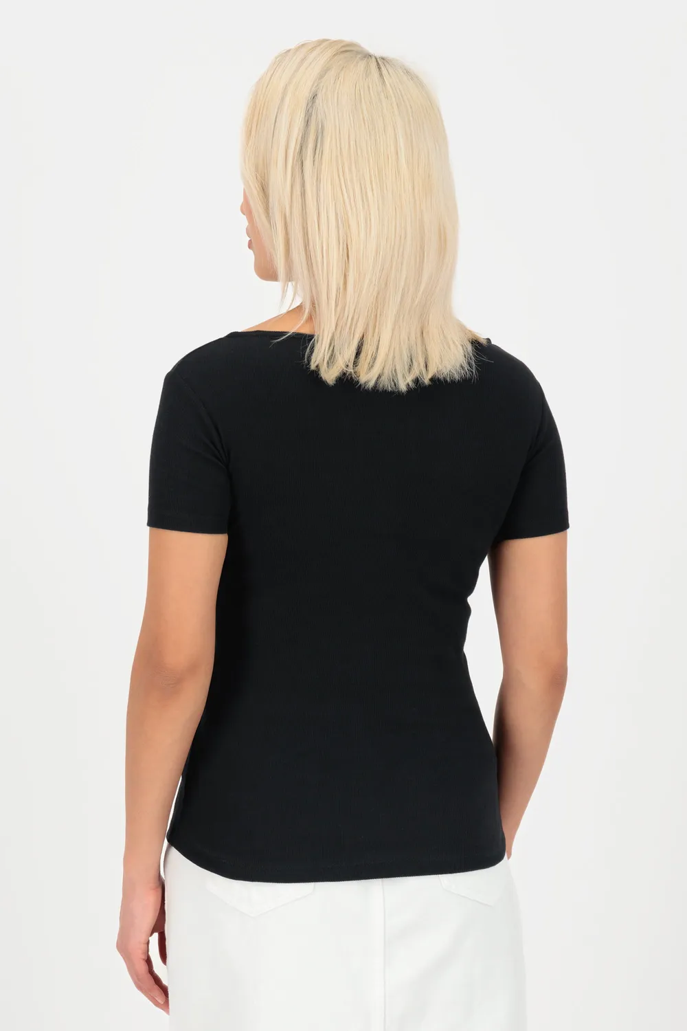 Alife & Kickin RosaAK A T-Shirt Schwarz Ripp