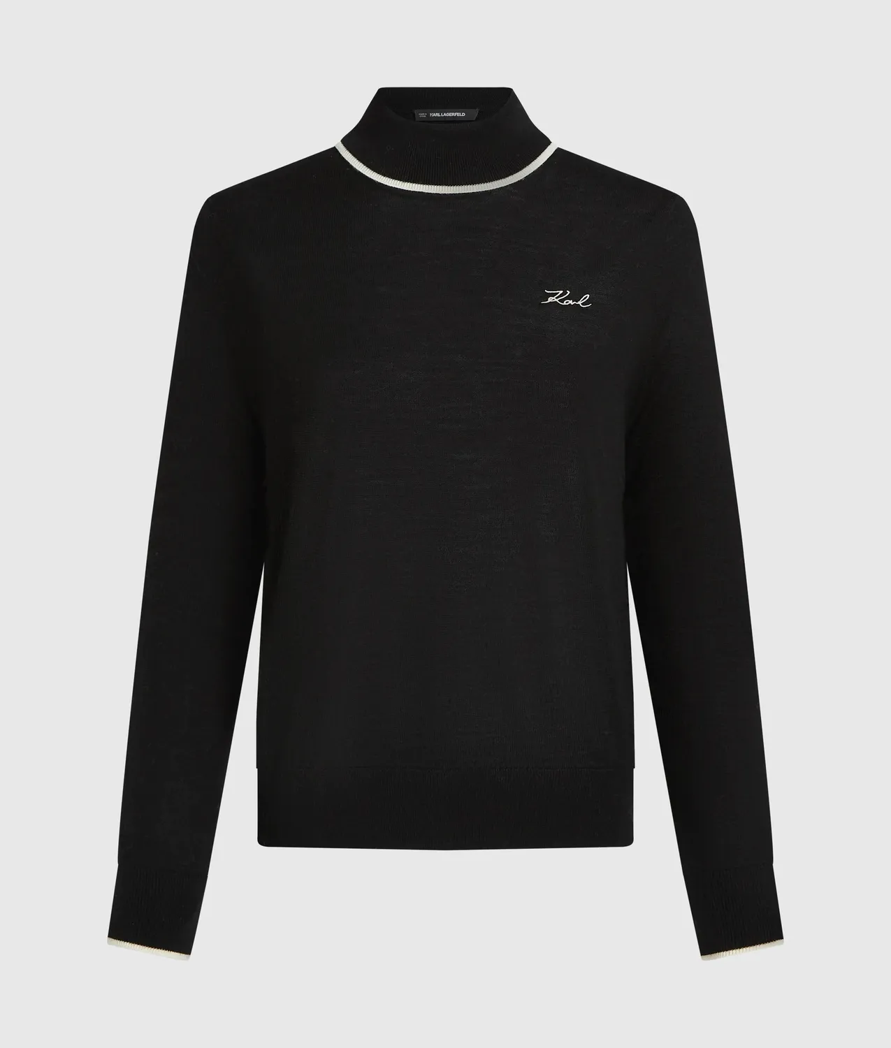 Karl Lagerfeld Rollkragenpullover Merino Wolle XS-XXL