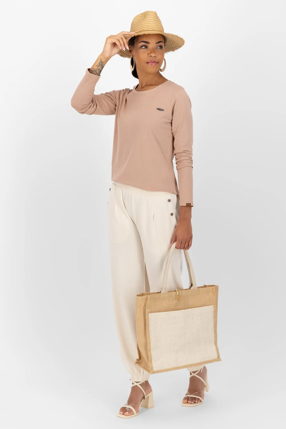 Alife & Kickin LeaAK A Longsleeve beige uni Basic
