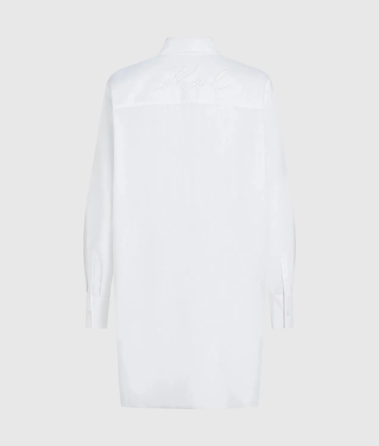 Karl Lagerfeld Signature Tunika-Bluse Popeline Bio-Baumwolle