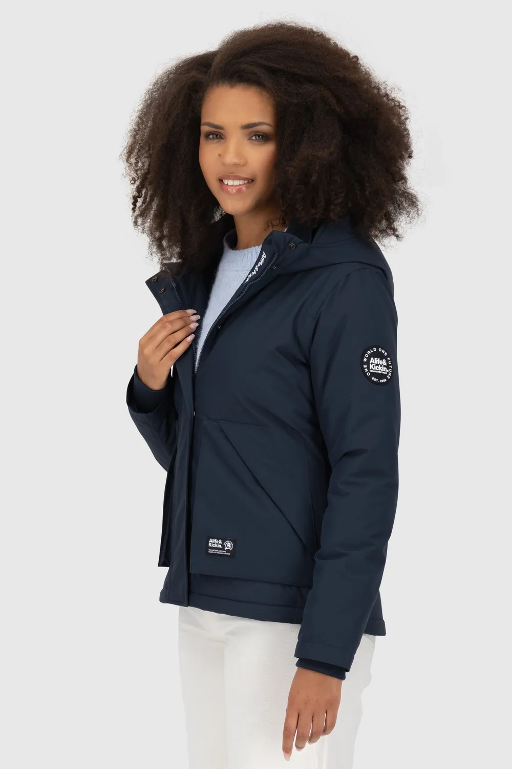 Alife & Kickin NaomiAK A Winterjacke Dunkelblau Teddyfutter