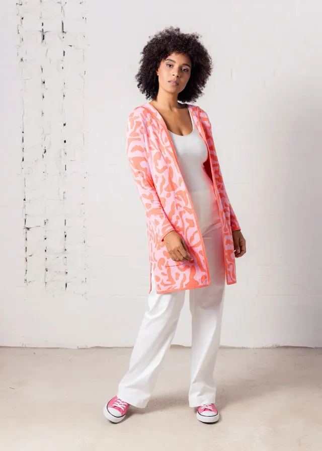 Senatex Kapuzenstrickjacke Animal Bio-Baumwolle