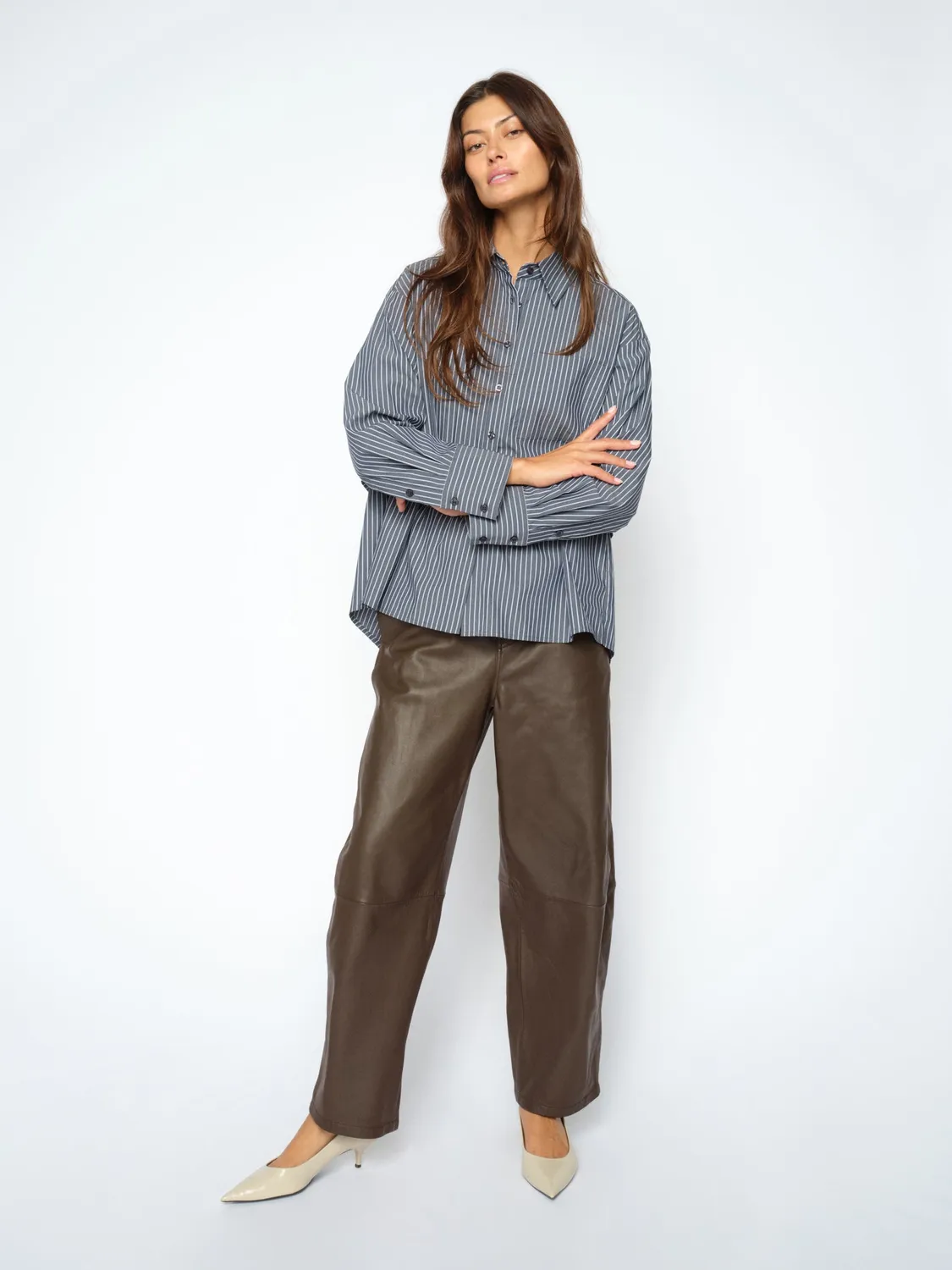 Mos Mosh MMBarrel Leather Hose Delicioso Mid-Waist