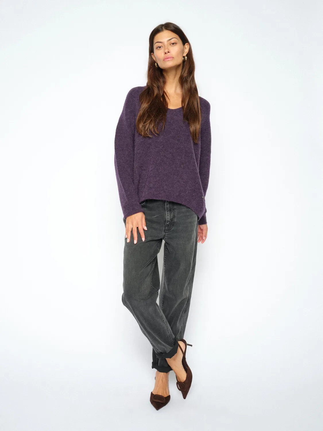 Mos Mosh MMThora V-Neck Strickpullover Alpaka