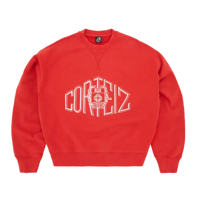 Corteiz Sophomore Crewneck Sweatshirt Rot 440 GSM