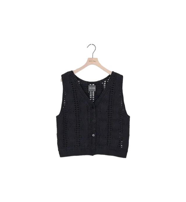 Mos Mosh MMAlbanju Knit Lace Strickweste L Phantom